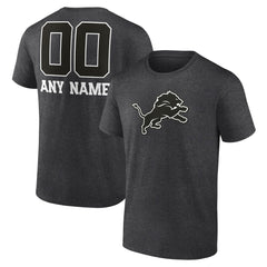 Detroit Lions  Personalized Name & Number Monochrome T-Shirt