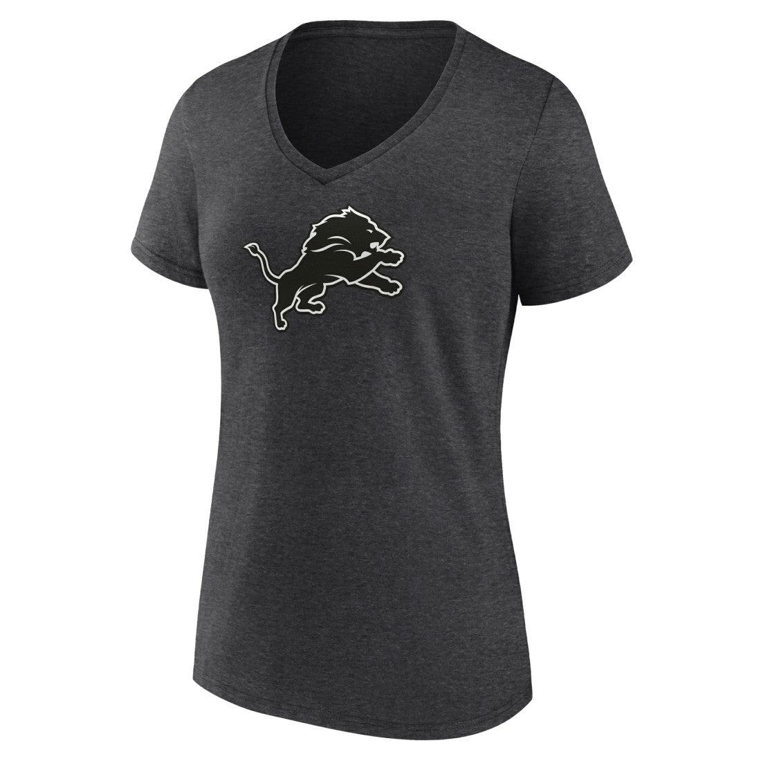 Detroit Lions  Women's Personalized Name & Number Monochrome V-Neck Long Sleeve T-Shirt