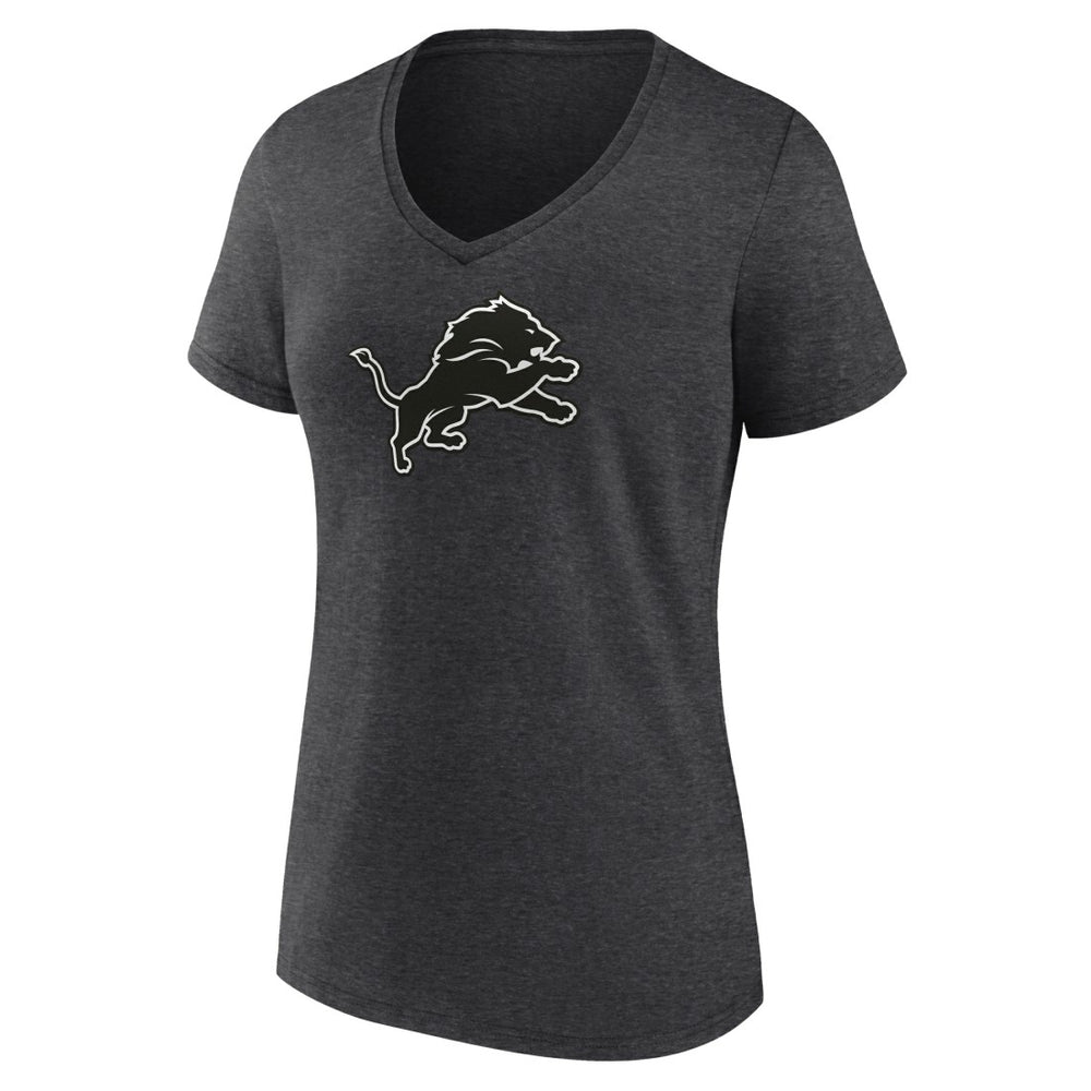 Detroit Lions  Women's Personalized Name & Number Monochrome V-Neck Long Sleeve T-Shirt