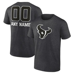 Houston Texans  Personalized Name & Number Monochrome T-Shirt