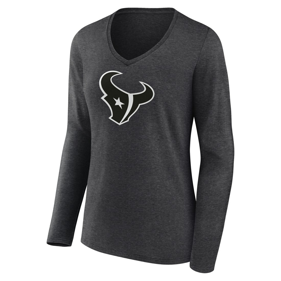 Houston Texans  Women's Personalized Name & Number Monochrome V-neck T-Shirt