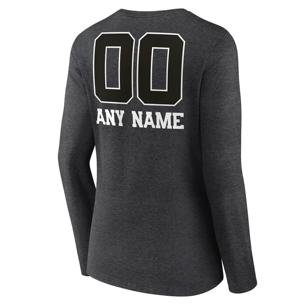 Houston Texans  Women's Personalized Name & Number Monochrome V-neck T-Shirt