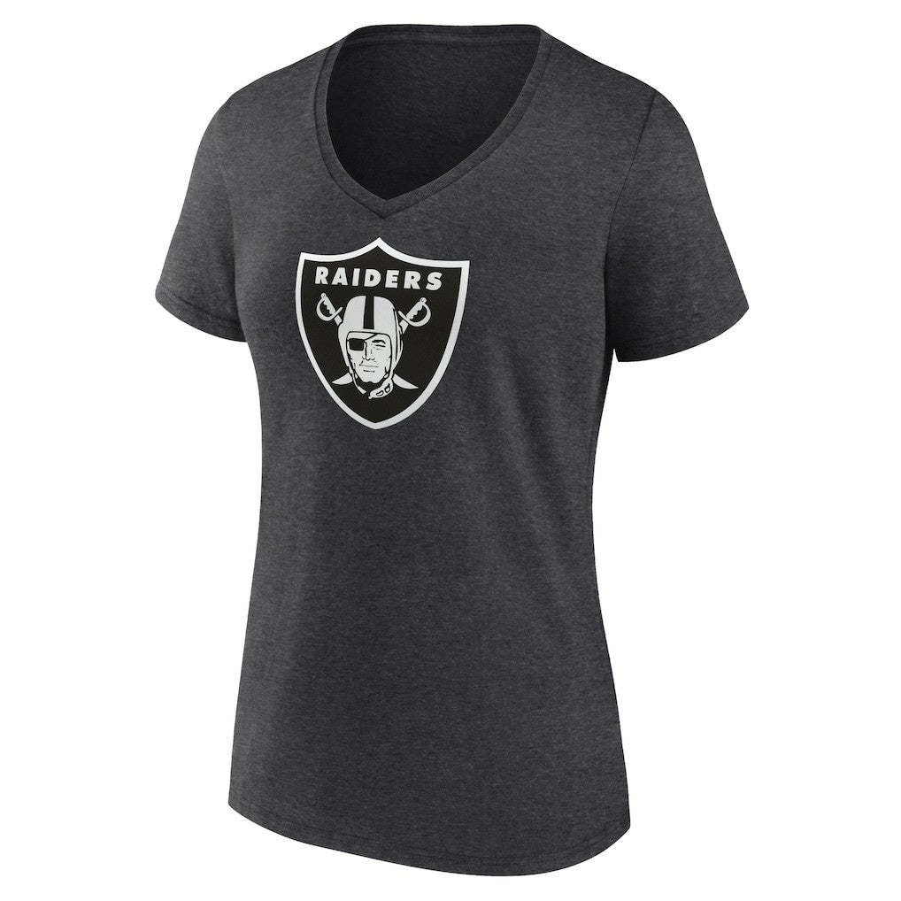 Las Vegas Raiders  Women's Personalized Name & Number Monochrome V-Neck Long Sleeve T-Shirt