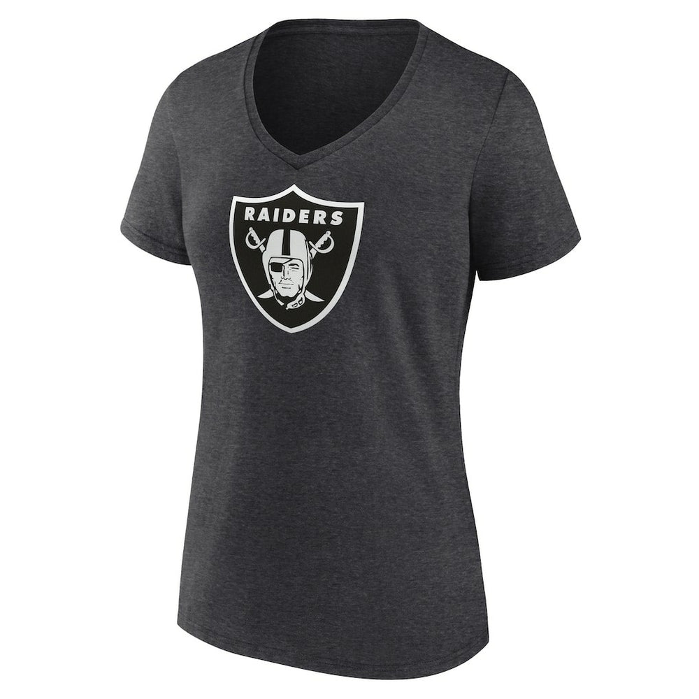 Las Vegas Raiders  Women's Personalized Name & Number Monochrome V-Neck Long Sleeve T-Shirt