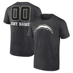 Los Angeles Chargers  Personalized Name & Number Monochrome T-Shirt