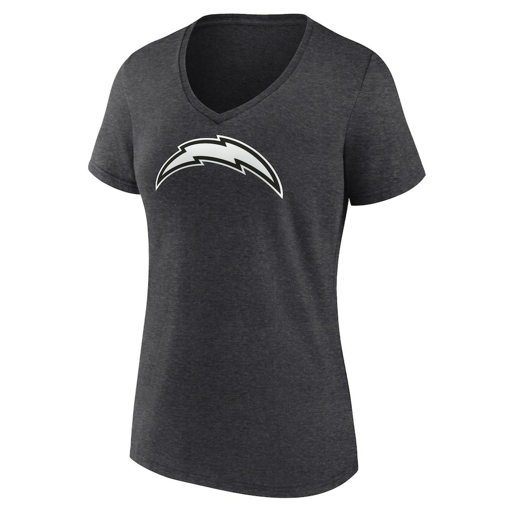 Los Angeles Chargers  Women's Personalized Name & Number Monochrome V-Neck Long Sleeve T-Shirt