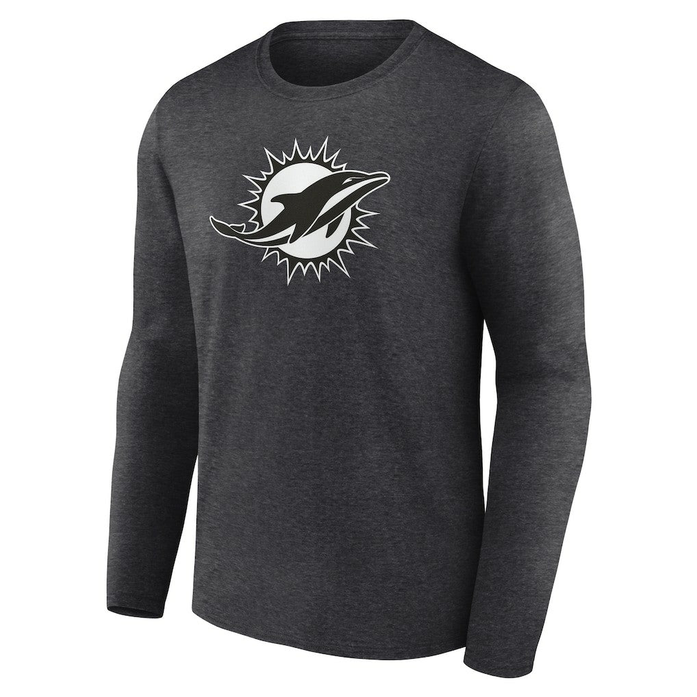 Miami Dolphins  Personalized Name & Number Monochrome Long Sleeve T-Shirt