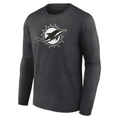 Miami Dolphins  Personalized Name & Number Monochrome Long Sleeve T-Shirt