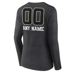 Minnesota Vikings  Women's Personalized Name & Number Monochrome V-neck T-Shirt