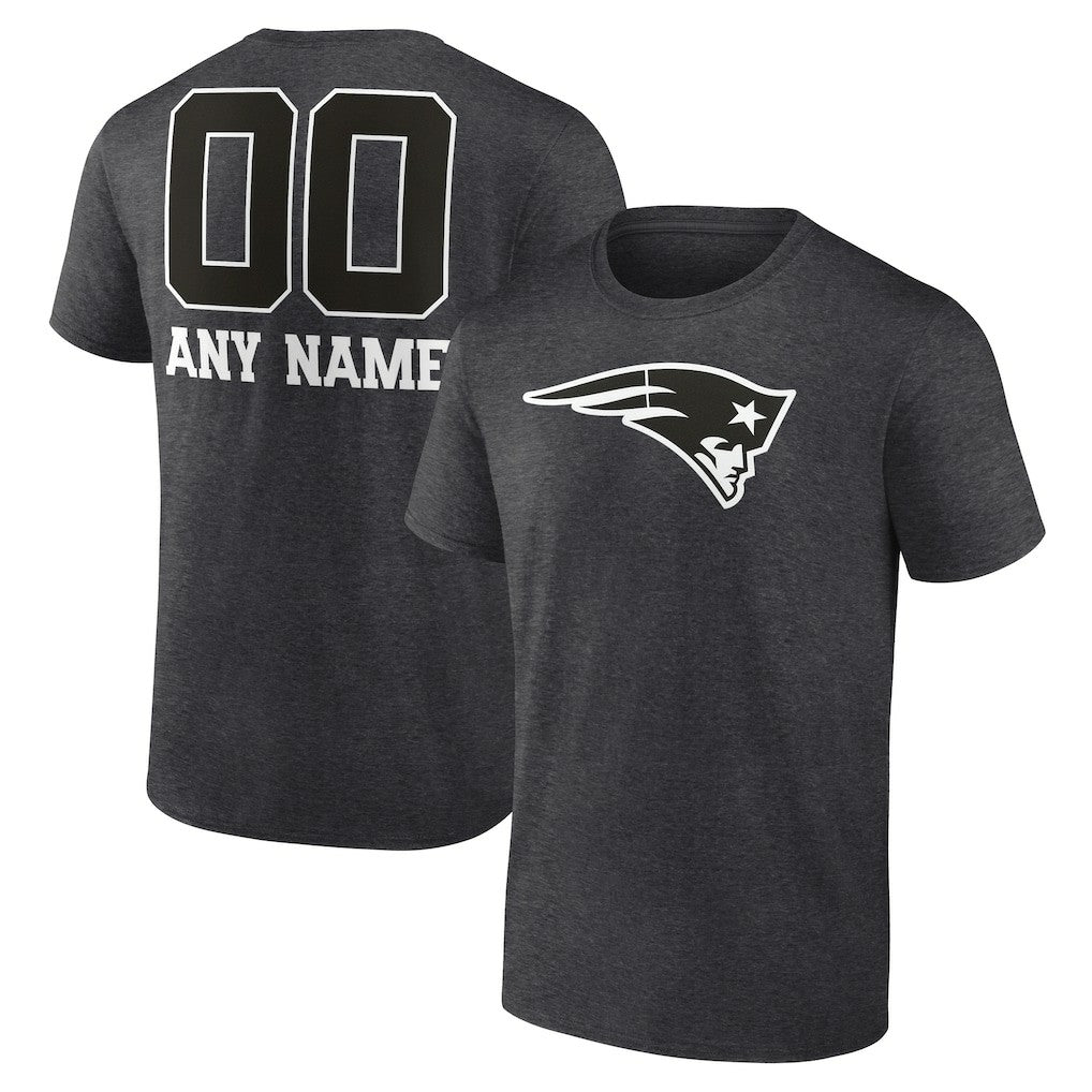 New England Patriots  Personalized Name & Number Monochrome T-Shirt
