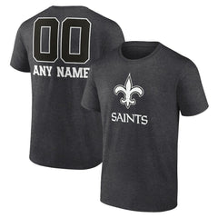 New Orleans Saints  Personalized Name & Number Monochrome T-Shirt