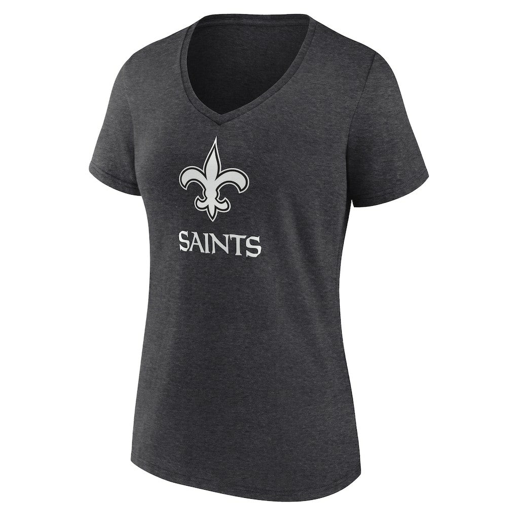 New Orleans Saints  Women's Personalized Name & Number Monochrome V-Neck Long Sleeve T-Shirt