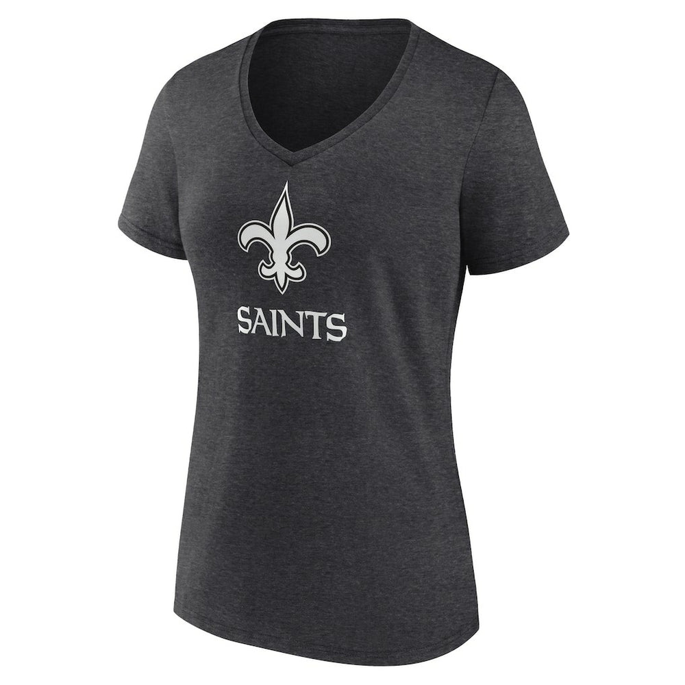 New Orleans Saints  Women's Personalized Name & Number Monochrome V-Neck Long Sleeve T-Shirt