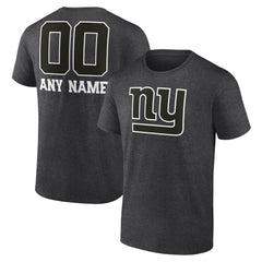 New York Giants  Personalized Name & Number Monochrome T-Shirt