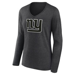 New York Giants  Women's Personalized Name & Number Monochrome V-neck T-Shirt