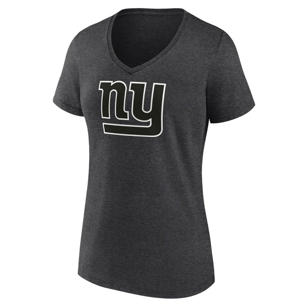 New York Giants  Women's Personalized Name & Number Monochrome V-Neck Long Sleeve T-Shirt
