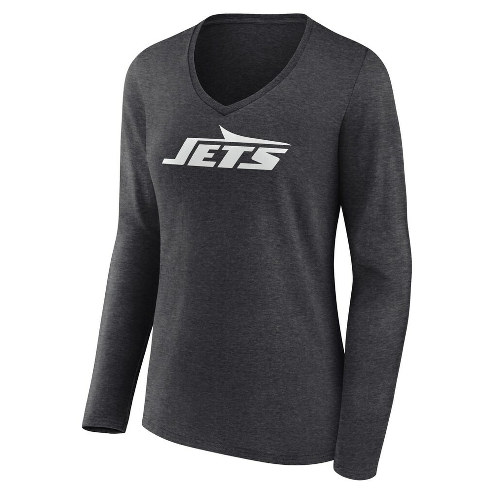 New York Jets  Women's Personalized Name & Number Monochrome V-neck T-Shirt
