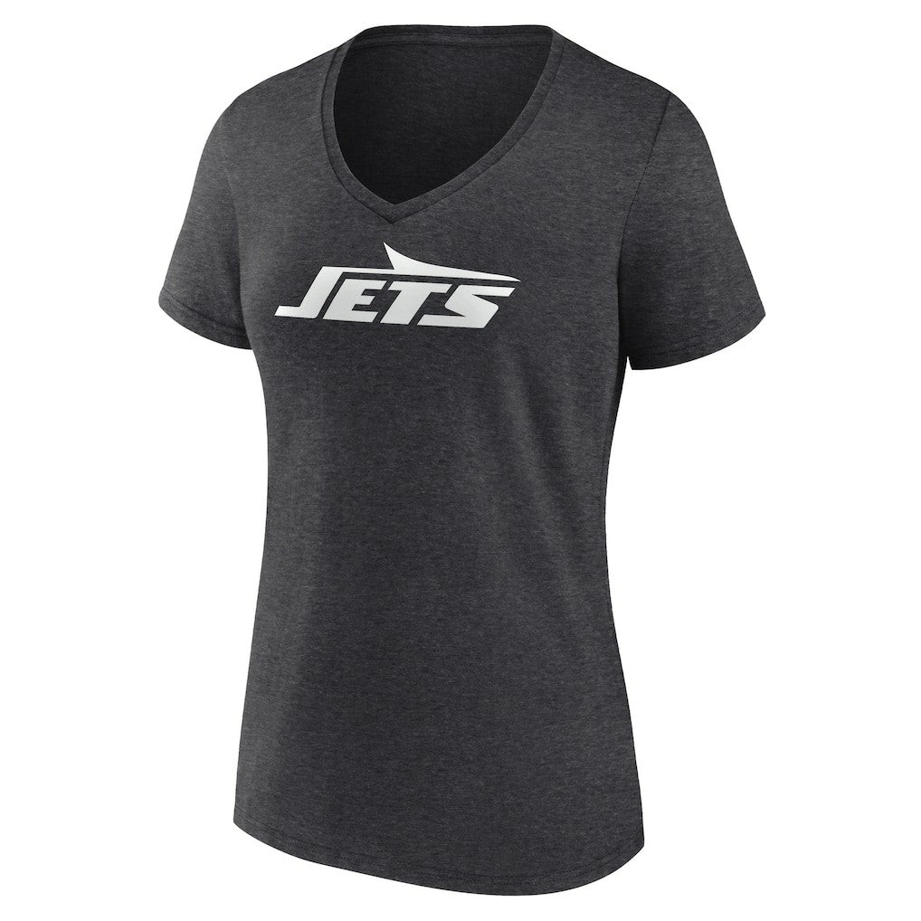 New York Jets  Women's Personalized Name & Number Monochrome V-Neck Long Sleeve T-Shirt