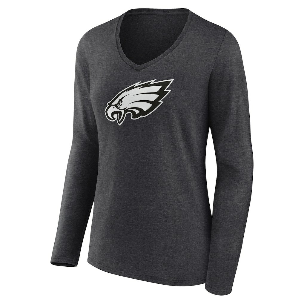 Philadelphia Eagles  Women's Personalized Name & Number Monochrome V-neck T-Shirt