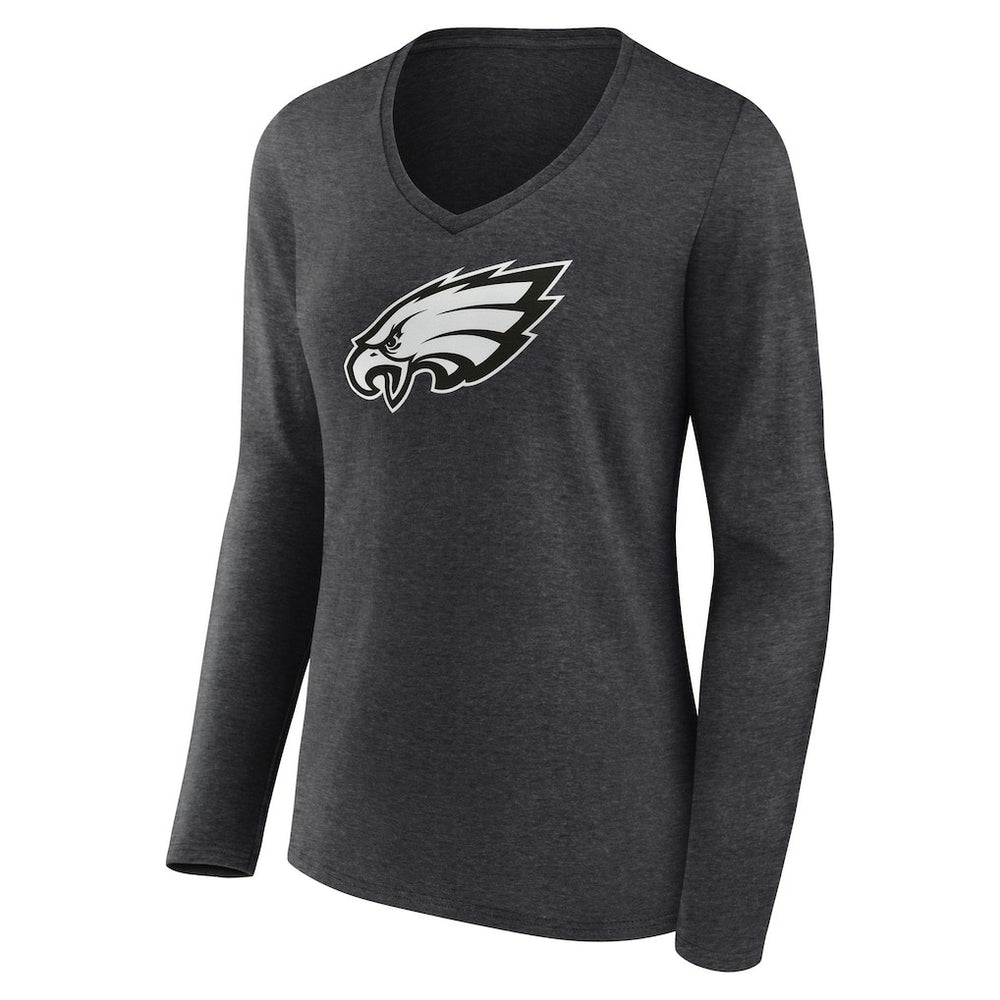 Philadelphia Eagles  Women's Personalized Name & Number Monochrome V-neck T-Shirt
