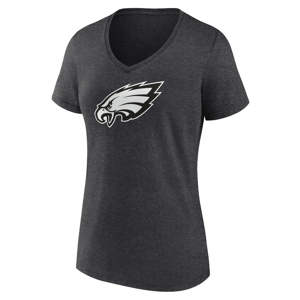 Philadelphia Eagles  Women's Personalized Name & Number Monochrome V-Neck Long Sleeve T-Shirt