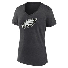 Philadelphia Eagles  Women's Personalized Name & Number Monochrome V-Neck Long Sleeve T-Shirt