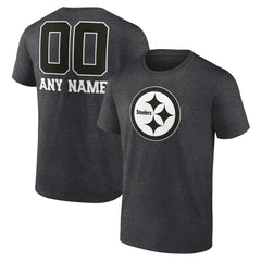 Pittsburgh Steelers  Personalized Name & Number Monochrome T-Shirt