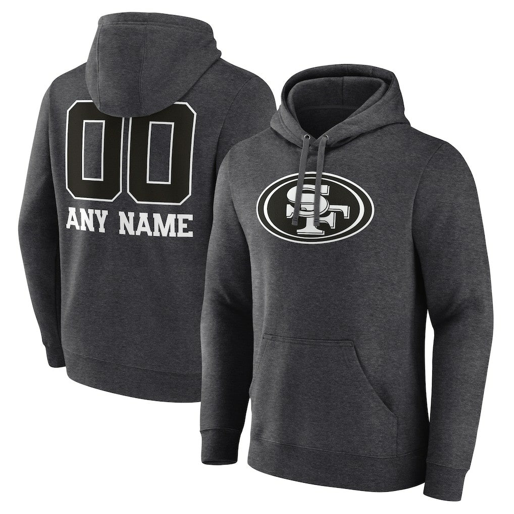 San Francisco 49ers  Personalized Name & Number Monochrome Pullover Hoodie