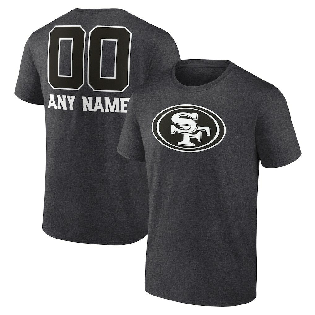 San Francisco 49ers  Personalized Name & Number Monochrome T-Shirt