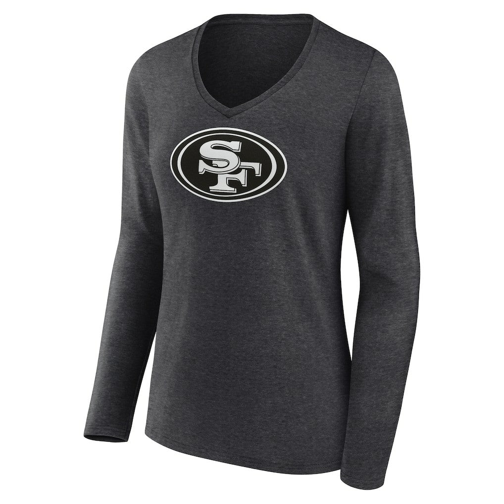 San Francisco 49ers  Women's Personalized Name & Number Monochrome V-neck T-Shirt