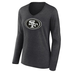 San Francisco 49ers  Women's Personalized Name & Number Monochrome V-neck T-Shirt