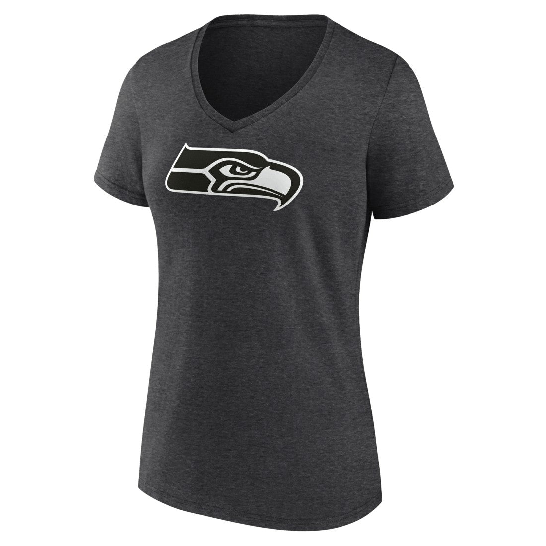 Seattle Seahawks  Women's Personalized Name & Number Monochrome V-Neck Long Sleeve T-Shirt