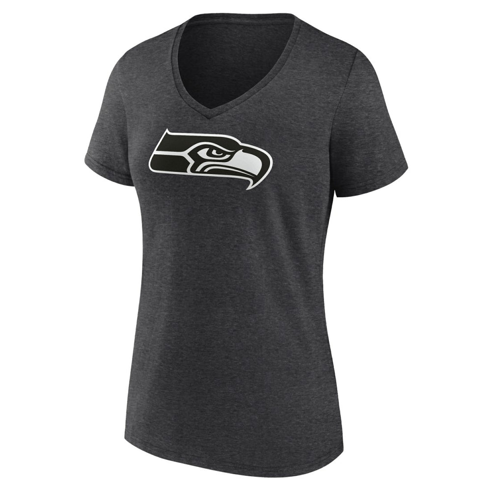Seattle Seahawks  Women's Personalized Name & Number Monochrome V-Neck Long Sleeve T-Shirt