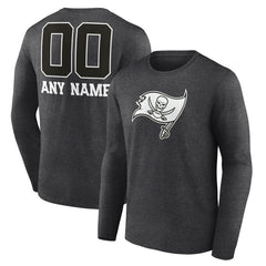 Tampa Bay Buccaneers  Personalized Name & Number Monochrome Long Sleeve T-Shirt