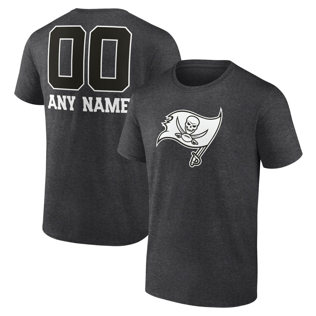 Tampa Bay Buccaneers  Personalized Name & Number Monochrome T-Shirt