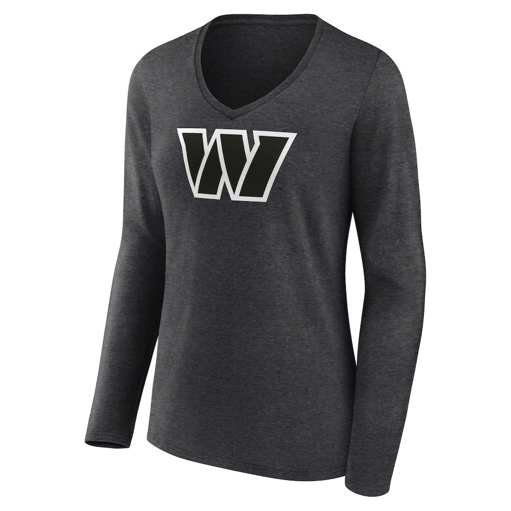 Washington Commanders  Women's Personalized Name & Number Monochrome V-neck T-Shirt