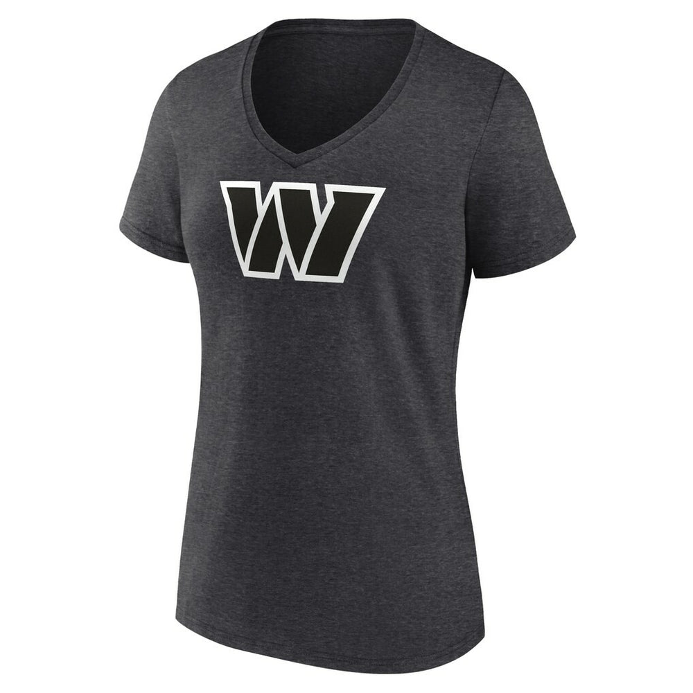 Washington Commanders  Women's Personalized Name & Number Monochrome V-Neck Long Sleeve T-Shirt