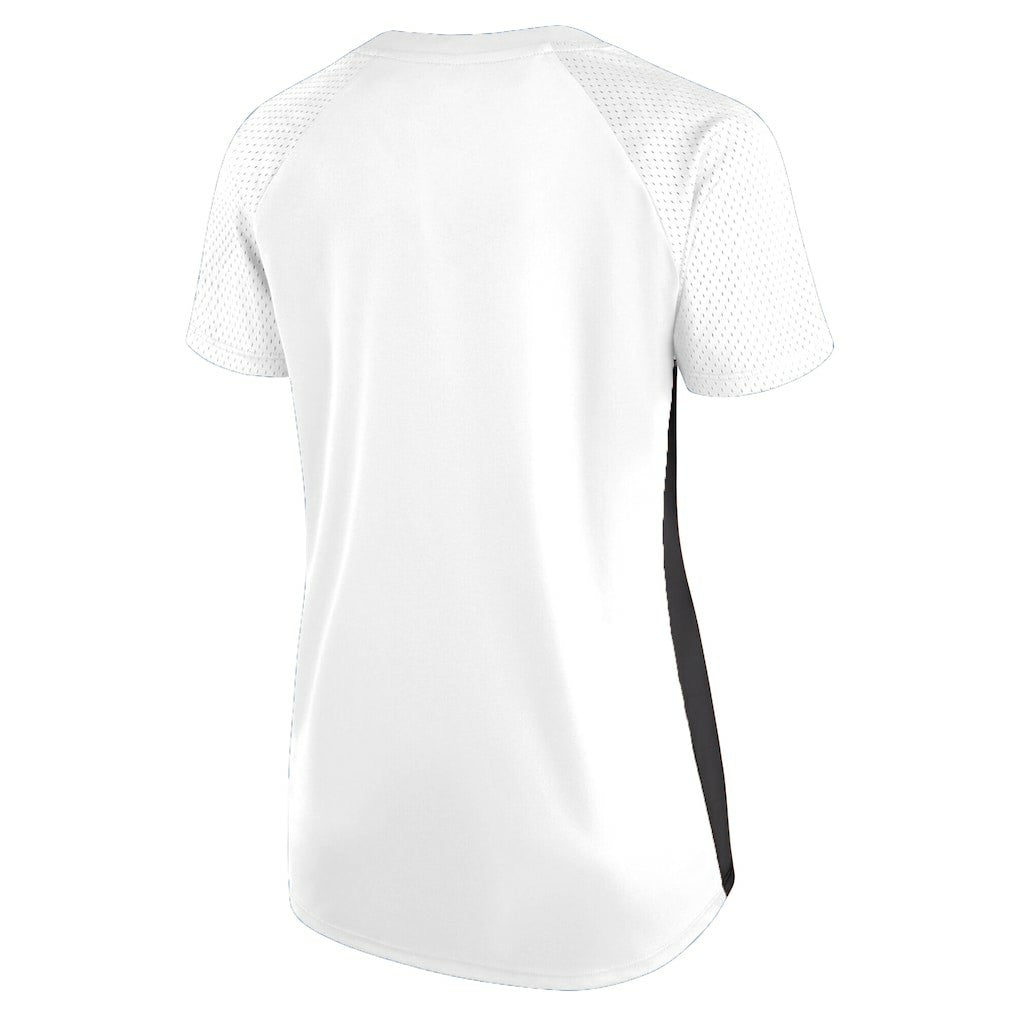 Las Vegas Raiders Fanatics Women's Plus Size Glitter Lace-Up V- Neck T-Shirt