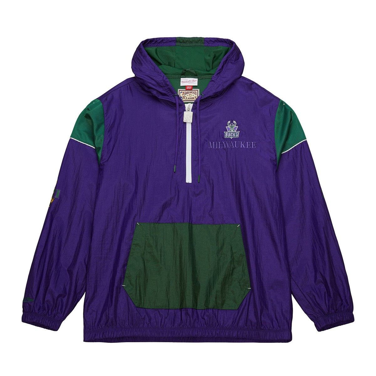 Milwaukee Bucks Unisex Hardwood Classics Team OG 3.0 Anorak Half-Zip Windbreaker Jacket Discount