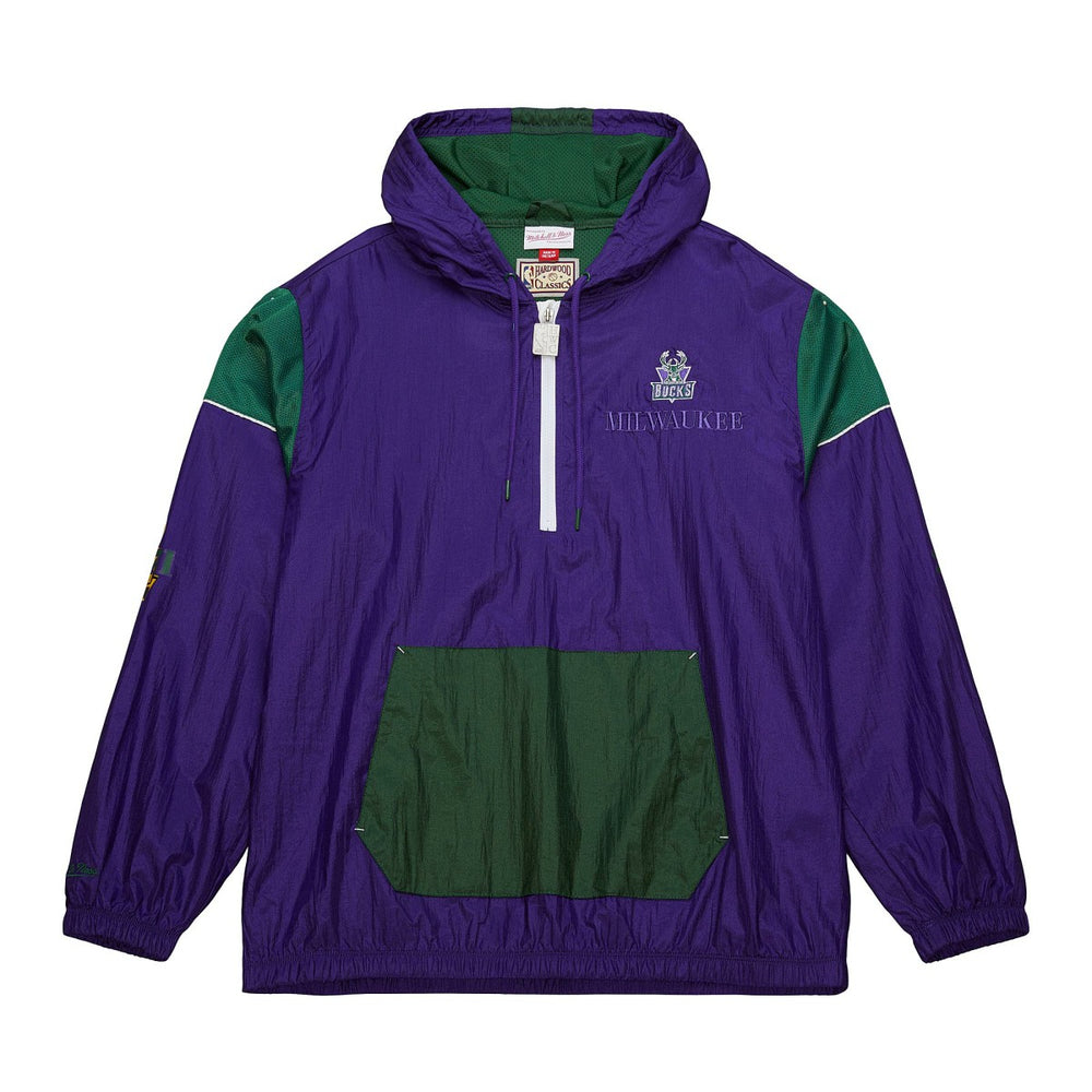 Milwaukee Bucks Unisex Hardwood Classics Team OG 3.0 Anorak Half-Zip Windbreaker Jacket Discount