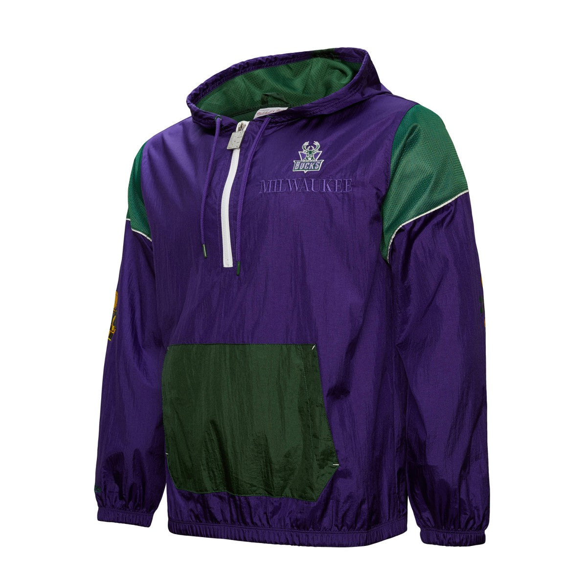 Milwaukee Bucks Unisex Hardwood Classics Team OG 3.0 Anorak Half-Zip Windbreaker Jacket Discount