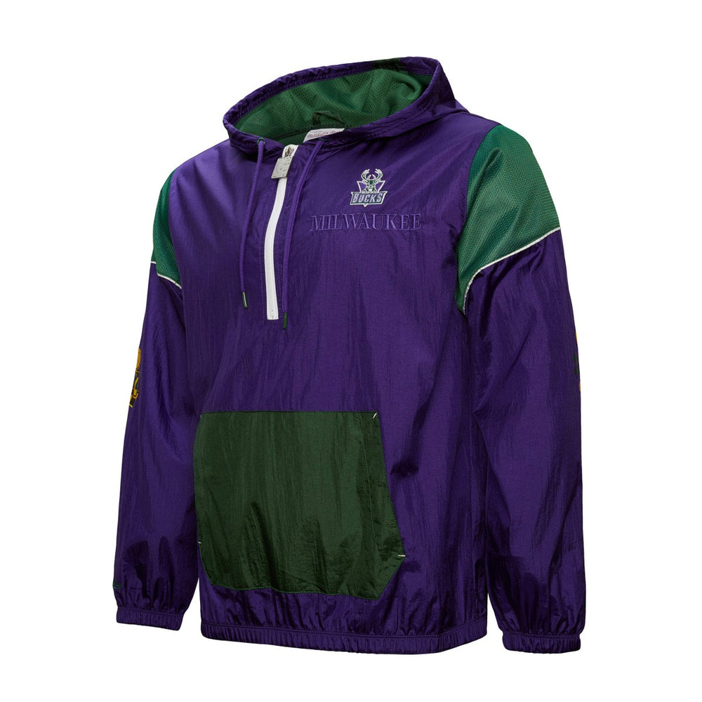 Milwaukee Bucks Unisex Hardwood Classics Team OG 3.0 Anorak Half-Zip Windbreaker Jacket Discount