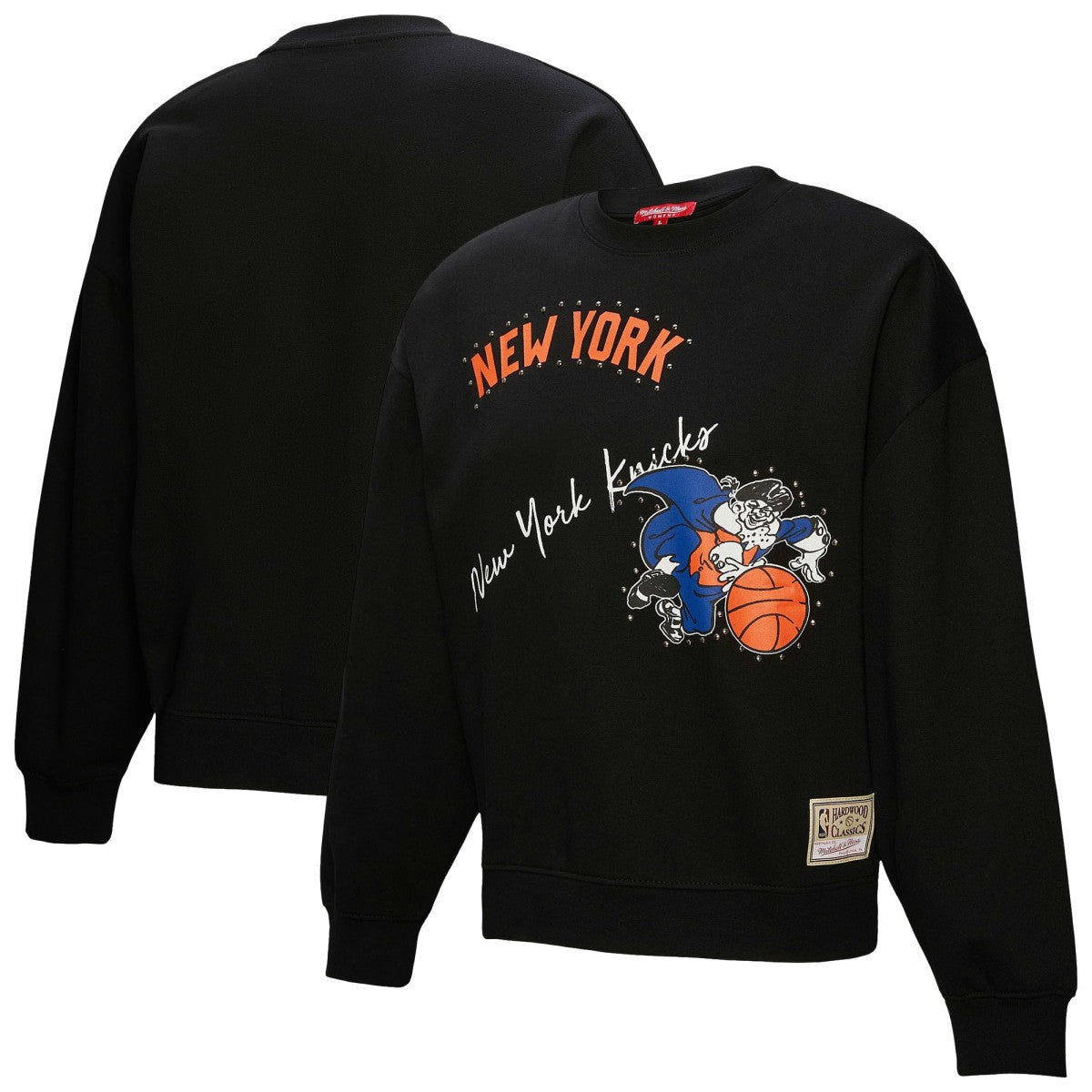 New York Knicks Women's Hardwood Classics Home Team Pullover Sweatshirt On Sale