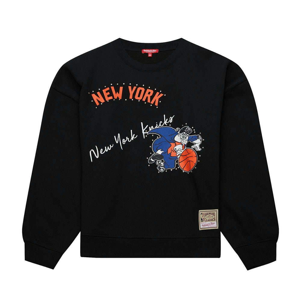 New York Knicks Women's Hardwood Classics Home Team Pullover Sweatshirt On Sale