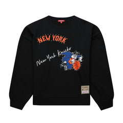 New York Knicks Women's Hardwood Classics Home Team Pullover Sweatshirt On Sale
