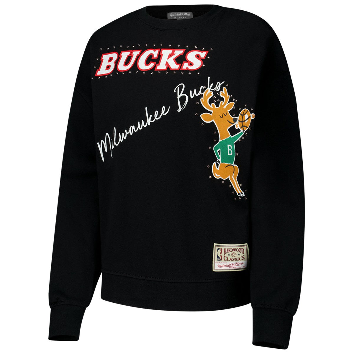 Milwaukee Bucks Women's Hardwood Classics Home Team Pullover Sweatshirt Online