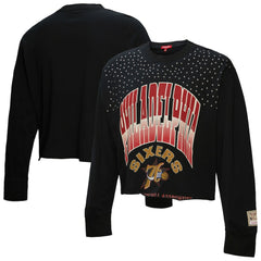 Philadelphia 76ers Women's Hardwood Classics Studded Boxy Cropped Long Sleeve T-Shirt Online