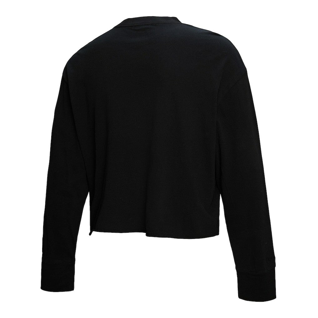 New York Knicks Women's Hardwood Classics Studded Boxy Cropped Long Sleeve T-Shirt For Sale