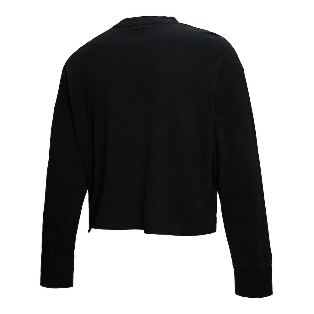 New York Knicks Women's Hardwood Classics Studded Boxy Cropped Long Sleeve T-Shirt For Sale