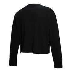 New York Knicks Women's Hardwood Classics Studded Boxy Cropped Long Sleeve T-Shirt For Sale